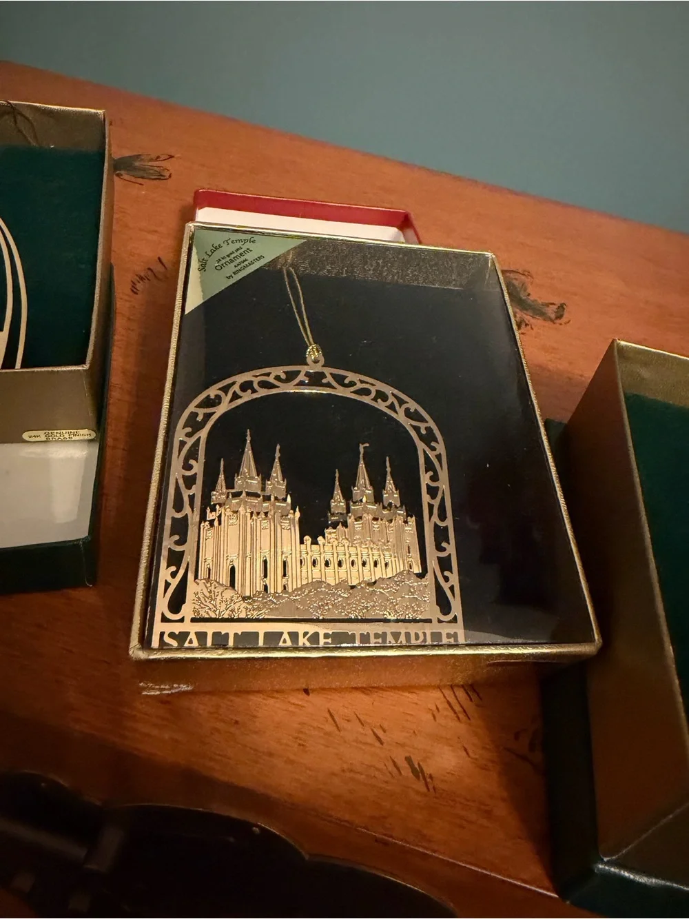3 Vintage LDS Temple Ornaments - Seattle, Washington D.C., Salt Lake